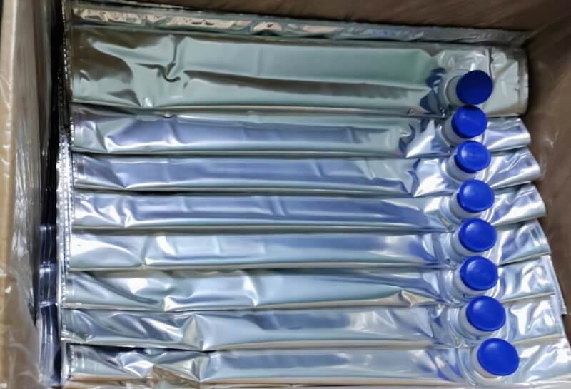folded bag in box in carton